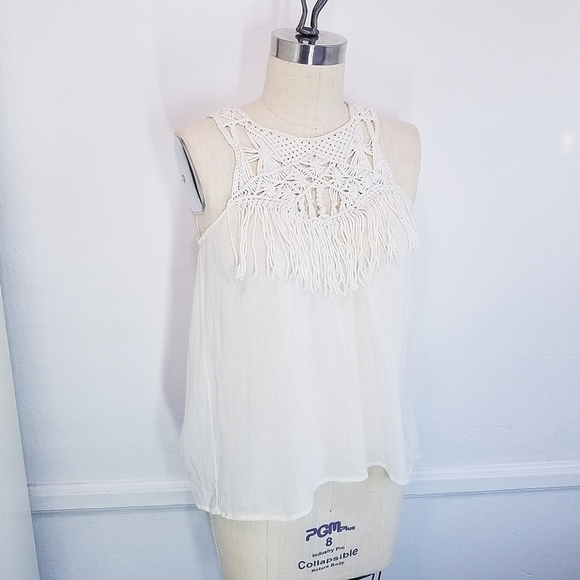 🌸 Ulla Johnson | Organic Cotton Fringe Tank top 0 - Picture 4 of 12